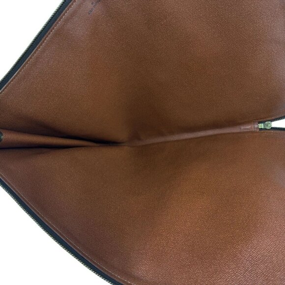 LOUIS VUITTON Monogram Posh Documents Clutch Bag Brown - Picture 9 of 12